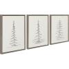 image:imageKate and Laurel Sylvie Minimalist Evergreen Trees Framed Canvas Wall Art Set by The Creative Bunch Studio 3 Piece 18x24 Gold Modern Minimal Tree Line Wall Art SetGray