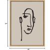 image:imageKate and Laurel Sylvie Minimalist Neutral Line Art Drawing Face Framed Canvas Wall Art by The Creative Bunch Studio 18x24 Natural Modern Abstract Body Line Drawing Wall DecorNatural