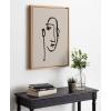 image:imageKate and Laurel Sylvie Minimalist Neutral Line Art Drawing Face Framed Canvas Wall Art by The Creative Bunch Studio 18x24 Natural Modern Abstract Body Line Drawing Wall DecorNatural