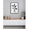 image:imageKate and Laurel Sylvie Modern Botanical Vase 3 Framed Canvas Wall Art by The Creative Bunch Studio 23x33 Black Chic Modern Art for Wall