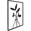 image:imageKate and Laurel Sylvie Modern Botanical Vase 3 Framed Canvas Wall Art by The Creative Bunch Studio 23x33 Black Chic Modern Art for Wall