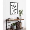 image:imageKate and Laurel Sylvie Modern Botanical Vase 3 Framed Canvas Wall Art by The Creative Bunch Studio 23x33 Black Chic Modern Art for Wall