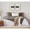 image:imageKate and Laurel Sylvie Modern Geometric Moon Phases Framed Linen Textured Canvas Wall Art Set by The Creative Bunch Studio 2 Piece 18x24 Gold Beautiful Astronomy Wall DcorGold