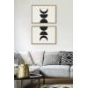 image:imageKate and Laurel Sylvie Modern Geometric Moon Phases Framed Linen Textured Canvas Wall Art Set by The Creative Bunch Studio 2 Piece 18x24 Gold Beautiful Astronomy Wall DcorNatural