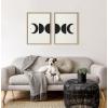 image:imageKate and Laurel Sylvie Modern Geometric Moon Phases Framed Linen Textured Canvas Wall Art Set by The Creative Bunch Studio 2 Piece 18x24 Gold Beautiful Astronomy Wall DcorNatural