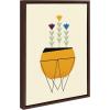 image:imageKate and Laurel Sylvie Modern Planter Framed Canvas Wall Art by Amber Leaders Designs 18x24 Walnut Brown