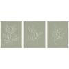 image:imageKate and Laurel Sylvie Modern Sage Green Botanical Line Sketch Print 1 2 and 3 Framed Canvas Art Set by The Creative Bunch Studio 3 Piece Set 18x24 White Organic Neutral Soft Green Wall Dcor Set