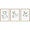image:imageKate and Laurel Sylvie Modern Sage Green Botanical Outdoor Nature Print 1 2 and 3 Framed Canvas Art Set by The Creative Bunch Studio 3 Piece Set 18x24 Natural Modern Greenery Wall Art Dcor Set