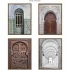 image:imageKate and Laurel Sylvie Morocco Marrakech Door II Framed Canvas Wall Art by Golie 18x24 Gold Travel Photography Art for Wall