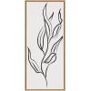 image:imageKate and Laurel Sylvie Muted Illustrated Botanical Black and White Framed Canvas Wall Art by The Creative Bunch Studio 18x40 Natural Leaf Plant Art for Wall