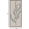 image:imageKate and Laurel Sylvie Muted Illustrated Botanical Dark Blue and Tan Framed Canvas Wall Art by The Creative Bunch Studio 18x40 Gray Leaf Plant Art for Wall