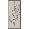 image:imageKate and Laurel Sylvie Muted Illustrated Botanical Dark Blue and Tan Framed Canvas Wall Art by The Creative Bunch Studio 18x40 Gray Leaf Plant Art for Wall
