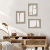 image:imageKate and Laurel Sylvie Neutral Abstract Aztec Shapes Framed Canvas Wall Art Set by The Creative Bunch Studio 2 Piece Set 23x33 White Modern Geometric Simple Art for WallWhite