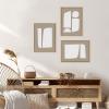 image:imageKate and Laurel Sylvie Neutral Abstract Aztec Shapes Framed Canvas Wall Art Set by The Creative Bunch Studio 2 Piece Set 23x33 White Modern Geometric Simple Art for WallNatural