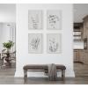 image:imageKate and Laurel Sylvie Neutral Botanical 1 and 2 Soft White Framed Canvas Wall Art by The Creative Bunch Studio 2 Piece 18x24 Natural Farmhouse Botanical Wall DcorWhite