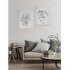 image:imageKate and Laurel Sylvie Neutral Botanical 1 and 2 Soft White Framed Canvas Wall Art by The Creative Bunch Studio 2 Piece 18x24 Natural Farmhouse Botanical Wall DcorWhite
