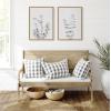 image:imageKate and Laurel Sylvie Neutral Botanical 3 and 4 Soft White Framed Canvas Wall Art Set by The Creative Bunch Studio 2 Piece 18x24 Natural Farmhouse Botanical Art Wall DcorNatural