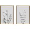 image:imageKate and Laurel Sylvie Neutral Botanical 3 and 4 Soft White Framed Canvas Wall Art Set by The Creative Bunch Studio 2 Piece 18x24 Natural Farmhouse Botanical Art Wall DcorNatural