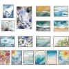 image:imageKate and Laurel Sylvie Obstacles Adventure and Nourish Framed Canvas Wall Art Set by Janet MeinkeLau 3 Piece Set White Soft Abstract Watercolor Fish Art