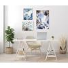 image:imageKate and Laurel Sylvie Obstacles Adventure and Nourish Framed Canvas Wall Art Set by Janet MeinkeLau 3 Piece Set White Soft Abstract Watercolor Fish Art