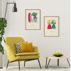 image:imageKate and Laurel Sylvie On The Other Hand and Repeat For A New Outcome Framed Canvas Wall Art Set by Amber Vittoria 2 Piece Set 18x24 Natural Modern Abstract Colorful Geometric Wall Art Set