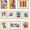 image:imageKate and Laurel Sylvie On The Other Hand and Repeat For A New Outcome Framed Canvas Wall Art Set by Amber Vittoria 2 Piece Set 18x24 Natural Modern Abstract Colorful Geometric Wall Art Set