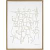 image:imageKate and Laurel Sylvie Organic Lines Neutral Framed Canvas Wall Art by Statement Goods 28x38 Natural Minimalist Neutral Modern Abstract Art Simple Modern Wall Dcor