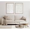image:imageKate and Laurel Sylvie Organic Lines Neutral Framed Canvas Wall Art by Statement Goods 28x38 Natural Minimalist Neutral Modern Abstract Art Simple Modern Wall Dcor