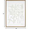 image:imageKate and Laurel Sylvie Organic Lines Neutral Framed Canvas Wall Art by Statement Goods 28x38 Natural Minimalist Neutral Modern Abstract Art Simple Modern Wall Dcor