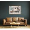 image:imageKate and Laurel Sylvie Painted Flow I Framed Canvas Wall Art by Amy Lighthall 28x38 Gold Modern Abstract Painted Brushstrokes Art for WallNatural