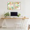 image:imageKate and Laurel Sylvie Palma No 2 1 and 2 Framed Canvas Wall Art Set by Jessi Raulet of Ettavee 2 Piece 18x24 Natural Colorful Plant Leaf Art for Wall