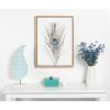 image:imageKate and Laurel Sylvie Peacock Feather Natural Framed Canvas Wall Art by Simon Te Tai 18x24 Natural