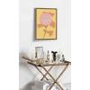 image:imageKate and Laurel Sylvie Peony in Yellow Framed Canvas Wall Art by Apricot and Birch 18x24 Gold Decorative Floral Art for Wall