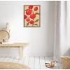 image:imageKate and Laurel Sylvie Persimmon Framed Canvas Wall Art by Emma Daisy 18x24 Gold Simple Floral Botanical Wall DcorGold