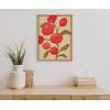 image:imageKate and Laurel Sylvie Persimmon Framed Canvas Wall Art by Emma Daisy 18x24 Gold Simple Floral Botanical Wall DcorNatural