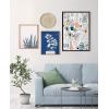 image:imageKate and Laurel Sylvie Plant Kingdom Framed Linen Textured Canvas Wall Art by Teju Reval 23x33 Black Whimsical Botanical Wall Decor