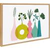 image:imageKate and Laurel Sylvie Plant Play Framed Canvas Wall Art by Duchess Plum 23x33 Natural Colorful Floral Art for Wall33L x 23W