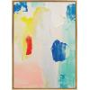 image:imageKate and Laurel Sylvie Pop of Color II Framed Canvas Wall Art by Amy Lighthall 28x38 Gold Modern Abstract Painted Brushstrokes Art for WallGold