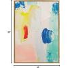 image:imageKate and Laurel Sylvie Pop of Color II Framed Canvas Wall Art by Amy Lighthall 28x38 Gold Modern Abstract Painted Brushstrokes Art for WallGold