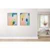 image:imageKate and Laurel Sylvie Pop of Color II Framed Canvas Wall Art by Amy Lighthall 28x38 Gold Modern Abstract Painted Brushstrokes Art for WallGold
