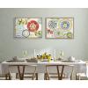 image:imageKate and Laurel Sylvie Positano Inspired Framed Canvas Wall Art Set by Patricia Shaw 2 Piece 18x24 Natural Fine Dining Art for Wall