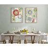 image:imageKate and Laurel Sylvie Positano Inspired Framed Canvas Wall Art Set by Patricia Shaw 2 Piece 18x24 Natural Fine Dining Art for Wall