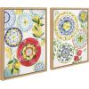 image:imageKate and Laurel Sylvie Positano Inspired Framed Canvas Wall Art Set by Patricia Shaw 2 Piece 18x24 Natural Fine Dining Art for Wall