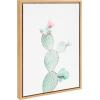 image:imageKate and Laurel Sylvie Prickly Pear Cactus Framed Canvas Wall Art by Simon Te Tai 18x24 Natural