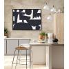 image:imageKate and Laurel Sylvie Quiet Jungle 1 Framed Canvas Wall Art by Kelly Knaga 23x33 Natural Chic Abstract Art for WallBlack