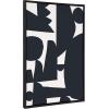 image:imageKate and Laurel Sylvie Quiet Jungle 1 Framed Canvas Wall Art by Kelly Knaga 23x33 Natural Chic Abstract Art for WallBlack