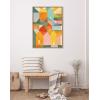 image:imageKate and Laurel Sylvie Quiet Town Framed Canvas Wall Art by Carey Copeland 28x38 Natural Modern Abstract Colorful Home Wall Decor