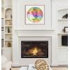 image:imageKate and Laurel Sylvie Rainbow Disco Ball Framed Canvas Wall Art by Cat Coquillette 30x30 Natural Modern Colorful Music Lover Art for Wall