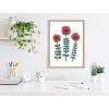 image:imageKate and Laurel Sylvie Red Flowers Framed Canvas Wall Art by Myriam Van Neste 18x24 Natural Abstract Floral Art for Wall