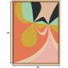 image:imageKate and Laurel Sylvie Retro Floral 4 Framed Canvas Wall Art by Alicia Bock 18x24 Natural Colorful Abstract Flower Art for Wall